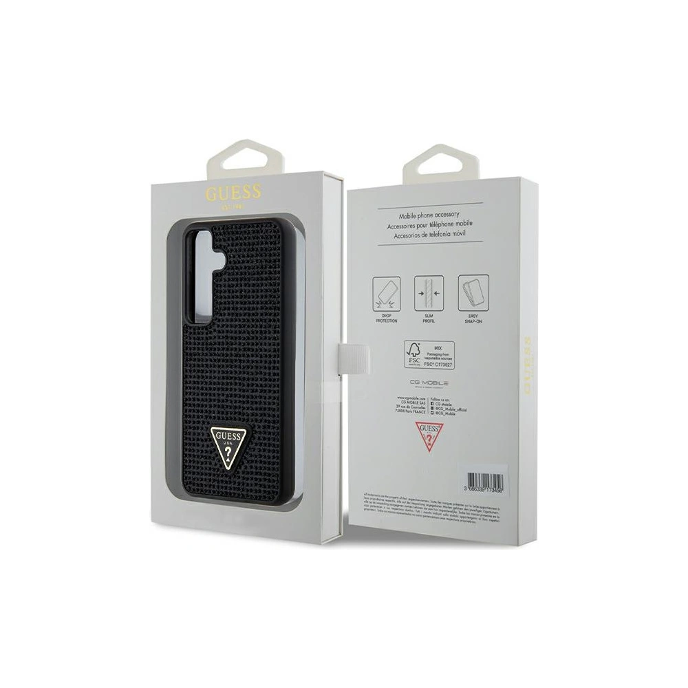 Etui Guess GUHCS24SHDGPPK Samsung Galaxy S24 hardcase Rhinestone Triangle czarny/black