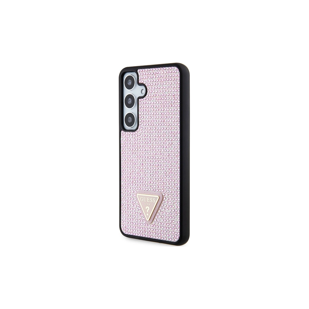 Etui Guess GUHCS24SHDGPPP Samsung Galaxy S24 hardcase Rhinestone Triangle różowy/pink