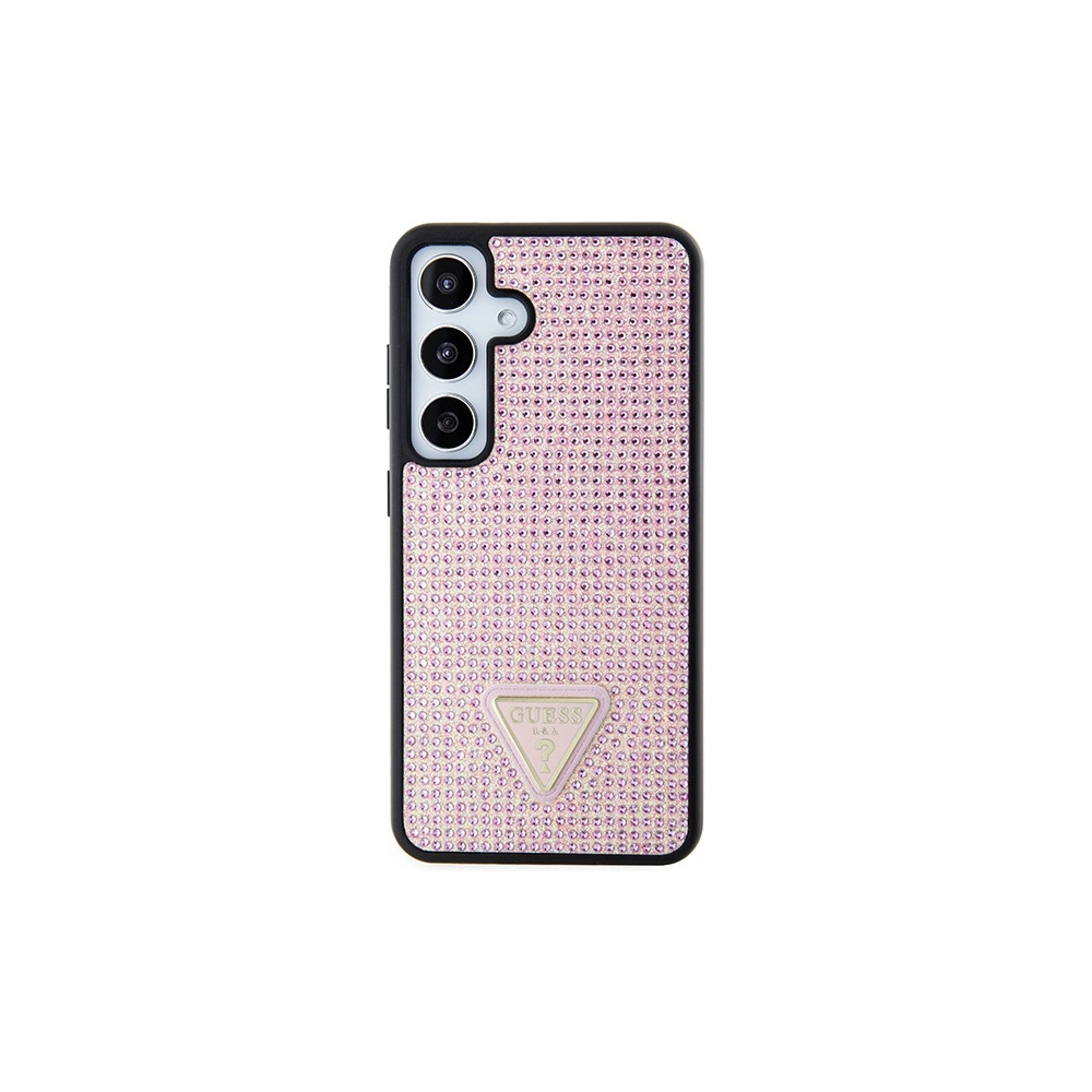 Etui Guess GUHCS24SHDGPPP Samsung Galaxy S24 hardcase Rhinestone Triangle różowy/pink