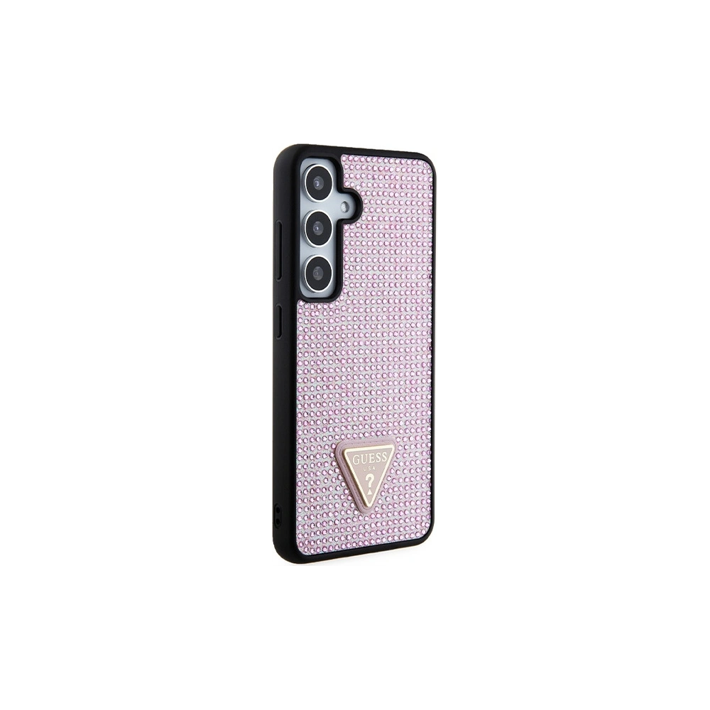 Etui Guess GUHCS24SHDGPPP Samsung Galaxy S24 hardcase Rhinestone Triangle różowy/pink