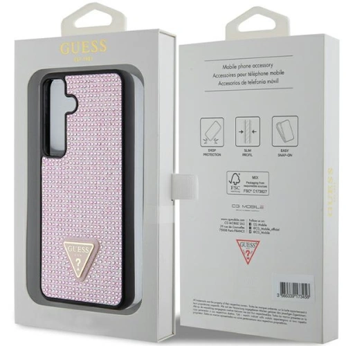 Kup Etui Guess GUHCS24SHDGPPP Samsung Galaxy S24 hardcase Rhinestone Triangle roz/pink - GUE3348 - {ean13} - Sklep Home Screen