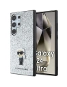 Etui Karl Lagerfeld KLHCS24LGCNPSG Samsung Galaxy S24 Ultra hardcase Fixed Glitter Ikonik Logo Metal Pin stříbrný/silver