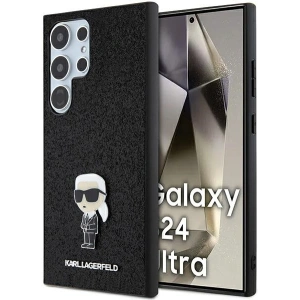 Buy Karl Lagerfeld KLHCS24LGKNPSK Samsung Galaxy S24 Ultra hardcase Fixed Glitter Ikonik Logo Metal Pin black - KLD1920 - {ean13} - Home Screen Store Europe