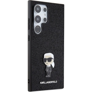 Kup Case Karl Lagerfeld KLHCS24LGKNPSK Samsung Galaxy S24 Ultra Hardcase Fixed Glitter Ikonik Logo Metal Pin schwarz/black - KLD1920 - {ean13} - Sklep Home Screen