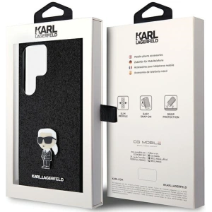 Kup Case Karl Lagerfeld KLHCS24LGKNPSK Samsung Galaxy S24 Ultra Hardcase Fixed Glitter Ikonik Logo Metal Pin schwarz/black - KLD1920 - {ean13} - Sklep Home Screen