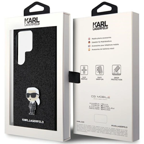 Kup Etui Karl Lagerfeld KLHCS24LGKNPSK Samsung Galaxy S24 Ultra hardcase Fixed Glitter Ikonik Logo Metal Pin černý/black - KLD1920 - {ean13} - Sklep Home Screen