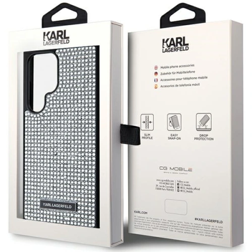 Kup Etui Karl Lagerfeld KLHCS24LHDSPRS Samsung Galaxy S24 Ultra hardcase Rhinestone Metal Logo stříbrný/silver - KLD1922 - {ean13} - Sklep Home Screen