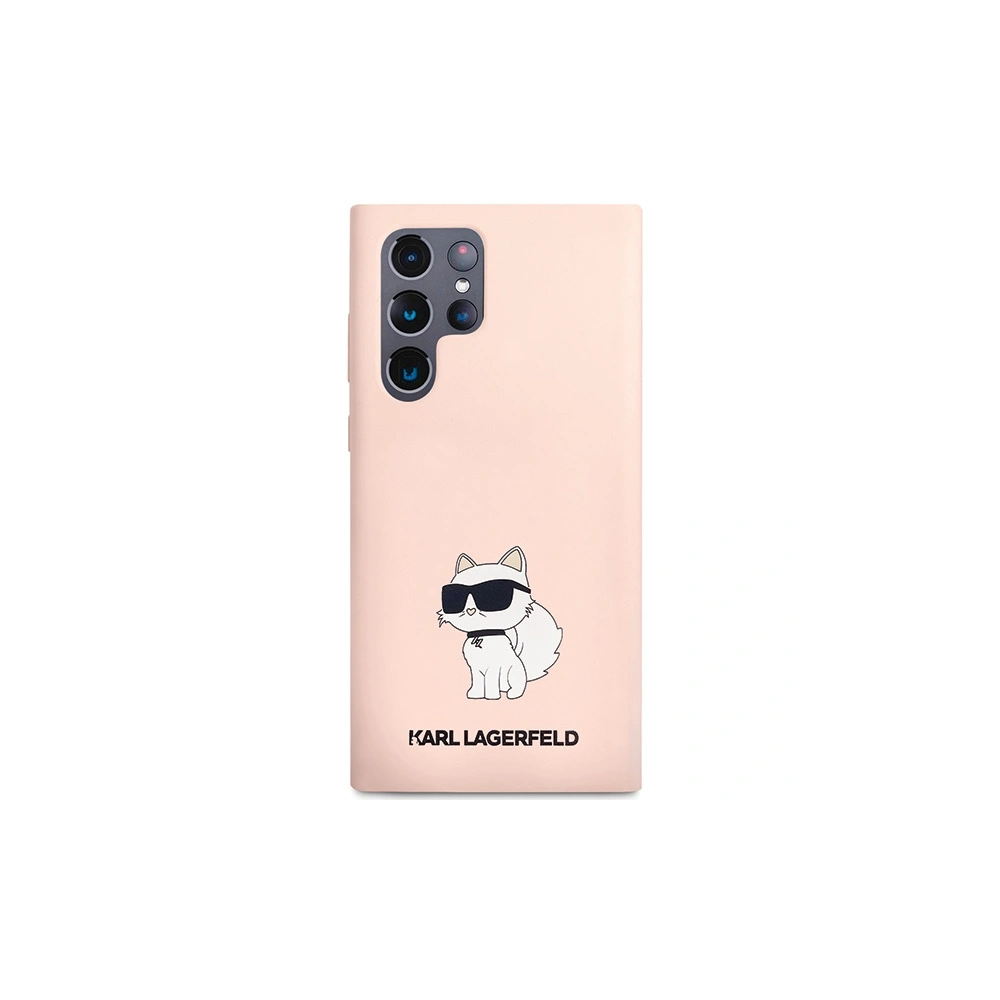 Etui Karl Lagerfeld KLHCS24LSNCHBCP Samsung Galaxy S24 Ultra hardcase Silicone Choupette różowy/pink