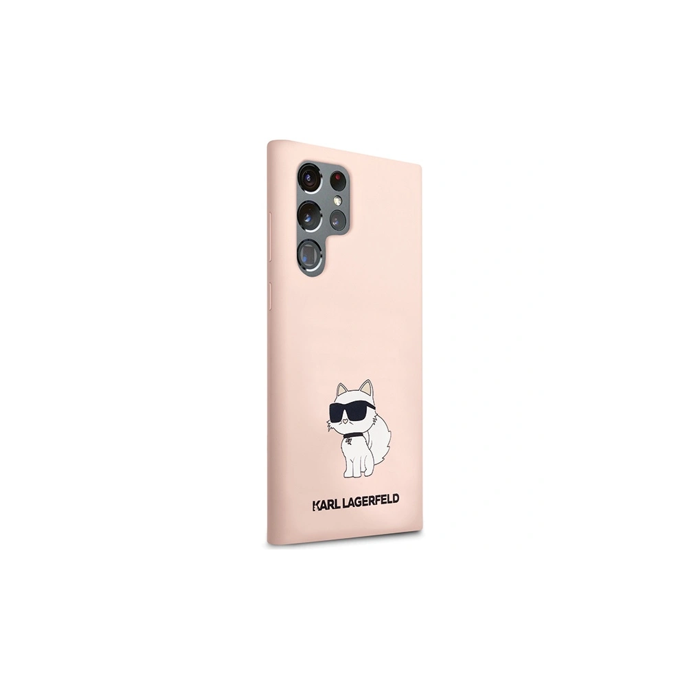 Etui Karl Lagerfeld KLHCS24LSNCHBCP Samsung Galaxy S24 Ultra hardcase Silicone Choupette różowy/pink