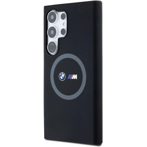 Buy BMW BMHMS24L23SROK Samsung Galaxy S24 Ultra hardcase M Silicone Printed Ring MagSafe black - BMW658 - {ean13} - Home Screen Store Europe