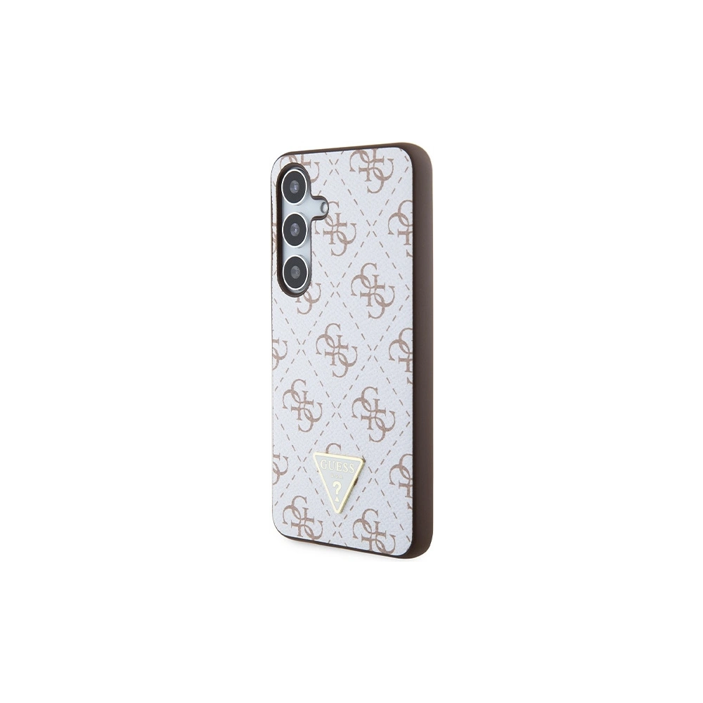 Etui Guess GUHCS24SPG4GPH Samsung Galaxy S24 hardcase 4G Triangle biały/white