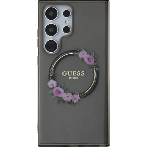 Kup Case Guess GUHMS24LHFWFCK Samsung Galaxy S24 Ultra Hartschale IML Blumenkranz MagSafe schwarz/black - GUE3351 - {ean13} - Sklep Home Screen