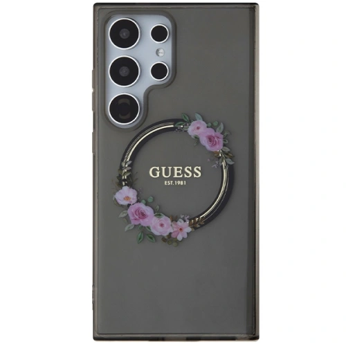 Kup Etui Guess GUHMS24LHFWFCK Samsung Galaxy S24 Ultra hardcase IML Flowers Wreath MagSafe černý/black - GUE3351 - {ean13} - Sklep Home Screen