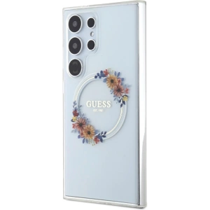 Kup Etui Guess GUHMS24LHFWFCT Samsung Galaxy S24 Ultra hardcase IML Flowers Wreath MagSafe průhledný/transparentní - GUE3352 - {ean13} - Sklep Home Screen