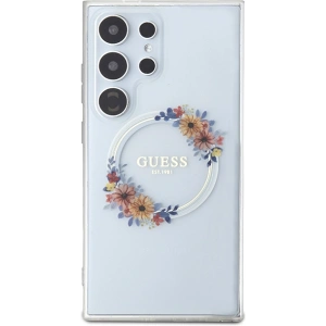 Kup Case Guess GUHMS24LHFWFCT Samsung Galaxy S24 Ultra Hartschale IML Blumenkranz MagSafe transparent - GUE3352 - {ean13} - Sklep Home Screen
