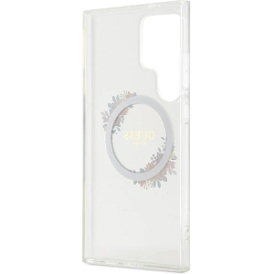 Buy Guess GUHMS24LHFWFCT Samsung Galaxy S24 Ultra hardcase IML Flowers Wreath MagSafe transparent - GUE3352 - {ean13} - Home Screen Store Europe