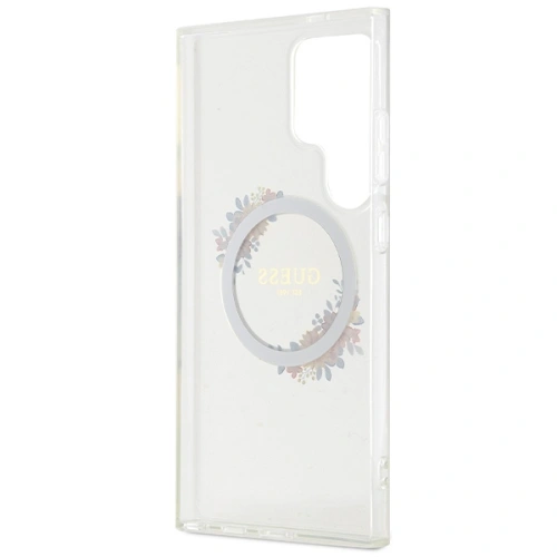 Kup Etui Guess GUHMS24LHFWFCT Samsung Galaxy S24 Ultra hardcase IML Flowers Wreath MagSafe průhledný/transparentní - GUE3352 - {ean13} - Sklep Home Screen