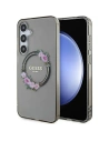 Case Guess GUHMS24MHFWFCK Samsung Galaxy S24+ Plus Hardcase IML Flowers Wreath MagSafe schwarz/black