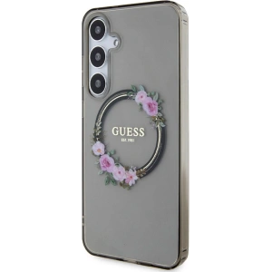 Kup Case Guess GUHMS24MHFWFCK Samsung Galaxy S24+ Plus Hardcase IML Flowers Wreath MagSafe schwarz/black - GUE3353 - {ean13} - Sklep Home Screen