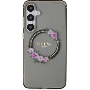 Kup Case Guess GUHMS24MHFWFCK Samsung Galaxy S24+ Plus Hardcase IML Flowers Wreath MagSafe schwarz/black - GUE3353 - {ean13} - Sklep Home Screen