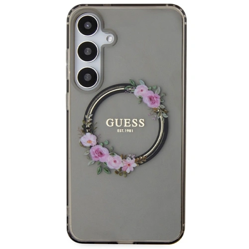 Kup Etui Guess GUHMS24MHFWFCK Samsung Galaxy S24+ Plus hardcase IML Flowers Wreath MagSafe czarny/black - GUE3353 - {ean13} - Sklep Home Screen