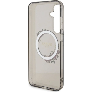 Buy Guess GUHMS24MHFWFCK Samsung Galaxy S24+ Plus hardcase IML Flowers Wreath MagSafe black - GUE3353 - {ean13} - Home Screen Store Europe
