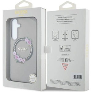 Kup Case Guess GUHMS24MHFWFCK Samsung Galaxy S24+ Plus Hardcase IML Flowers Wreath MagSafe schwarz/black - GUE3353 - {ean13} - Sklep Home Screen