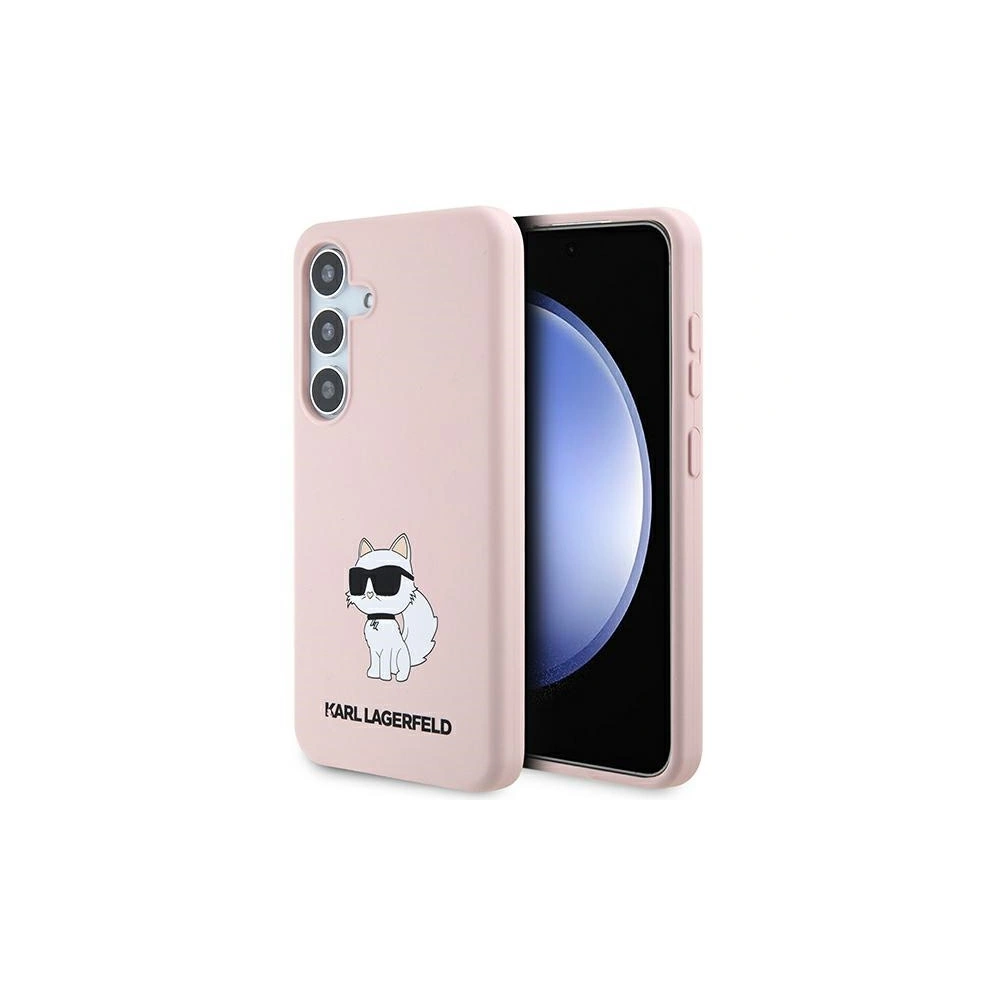 Etui Karl Lagerfeld KLHCS24SSNCHBCP Samsung Galaxy S24 hardcase Silicone Choupette różowy/pink