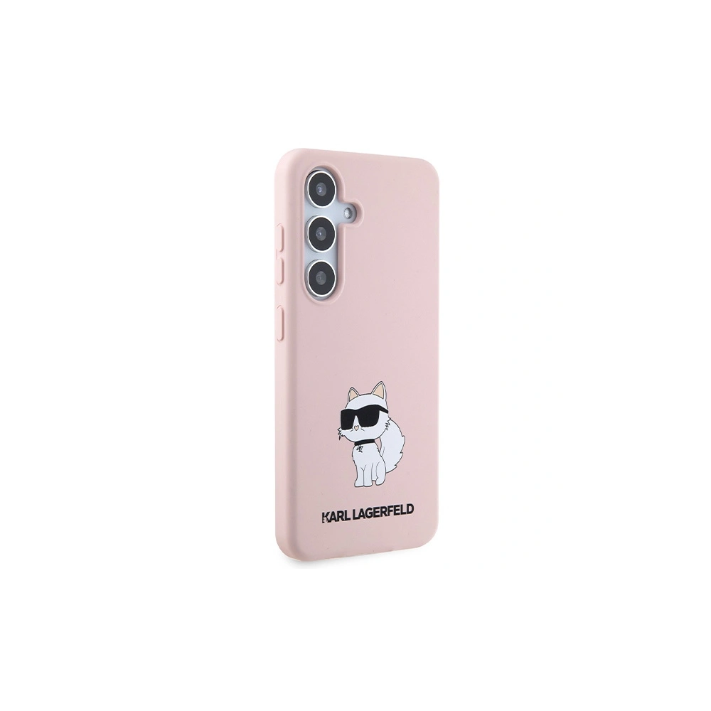 Etui Karl Lagerfeld KLHCS24SSNCHBCP Samsung Galaxy S24 hardcase Silicone Choupette różowy/pink