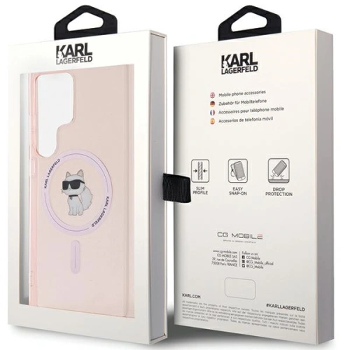 Kup Etui Karl Lagerfeld KLHMS24LHFCCNOP Samsung Galaxy S24 Ultra hardcase IML Choupette MagSafe różowy/pink - KLD1927 - {ean13} - Sklep Home Screen