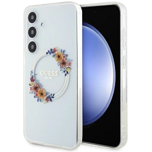 Kup Case Guess GUHMS24MHFWFCT Samsung Galaxy S24+ Plus Hardcase IML Blumenkranz MagSafe transparent - GUE3354 - {ean13} - Sklep Home Screen
