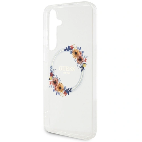 Kup Case Guess GUHMS24MHFWFCT Samsung Galaxy S24+ Plus Hardcase IML Blumenkranz MagSafe transparent - GUE3354 - {ean13} - Sklep Home Screen
