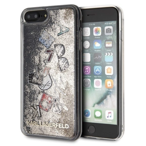 Kup Karl Lagerfeld KLHCI8LKSICGO iPhone 7/8 Plus zlatý/gold hard case Iconic Liquid Glitter - KLD093GLD - {ean13} - Sklep Home Screen