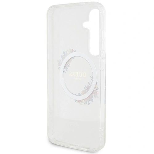 Kup Case Guess GUHMS24MHFWFCT Samsung Galaxy S24+ Plus Hardcase IML Blumenkranz MagSafe transparent - GUE3354 - {ean13} - Sklep Home Screen