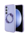 Case Guess GUHMS24MHFWFCU Samsung Galaxy S24+ Plus Hardcase IML Flowers Wreath MagSafe lila/purple