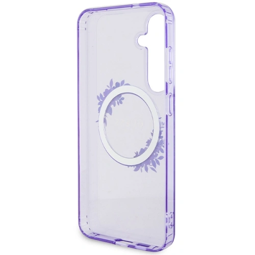 Kup Case Guess GUHMS24MHFWFCU Samsung Galaxy S24+ Plus Hardcase IML Flowers Wreath MagSafe lila/purple - GUE3355 - {ean13} - Sklep Home Screen