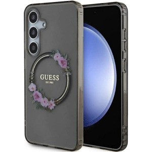 Kup Case Guess GUHMS24SHFWFCK Samsung Galaxy S24 Hartschale IML Blumenkranz MagSafe schwarz/black - GUE3356 - {ean13} - Sklep Home Screen