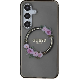 Kup Etui Guess GUHMS24SHFWFCK Samsung Galaxy S24 hardcase IML Flowers Wreath MagSafe czarny/black - GUE3356 - {ean13} - Sklep Home Screen