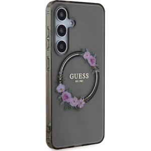 Kup Etui Guess GUHMS24SHFWFCK Samsung Galaxy S24 hardcase IML Flowers Wreath MagSafe czarny/black - GUE3356 - {ean13} - Sklep Home Screen
