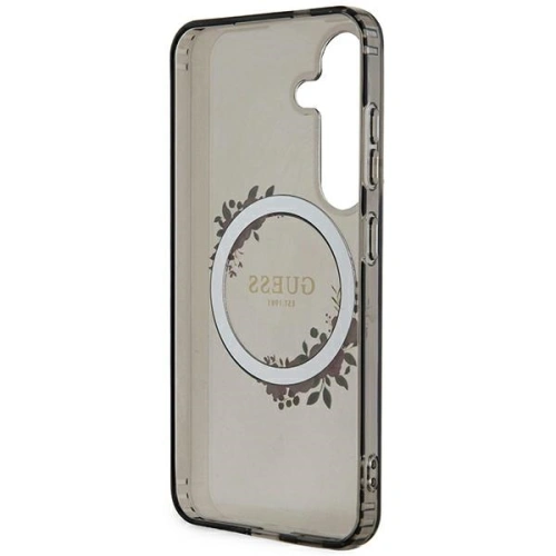 Kup Case Guess GUHMS24SHFWFCK Samsung Galaxy S24 Hartschale IML Blumenkranz MagSafe schwarz/black - GUE3356 - {ean13} - Sklep Home Screen