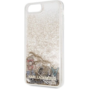 Kup Karl Lagerfeld KLHCI8LKSICGO iPhone 7/8 Plus złoty/gold hard case Iconic Liquid Glitter - KLD093GLD - {ean13} - Sklep Home Screen
