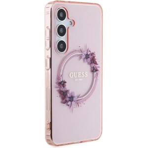 Kup Etui Guess GUHMS24SHFWFCP Samsung Galaxy S24 hardcase IML Flowers Wreath MagSafe różowy/pink - GUE3357 - {ean13} - Sklep Home Screen