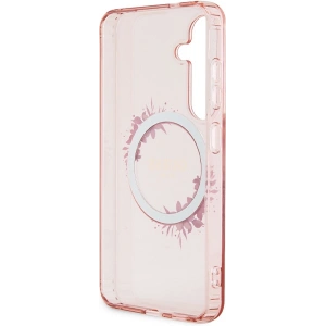 Kup Etui Guess GUHMS24SHFWFCP Samsung Galaxy S24 hardcase IML Flowers Wreath MagSafe różowy/pink - GUE3357 - {ean13} - Sklep Home Screen