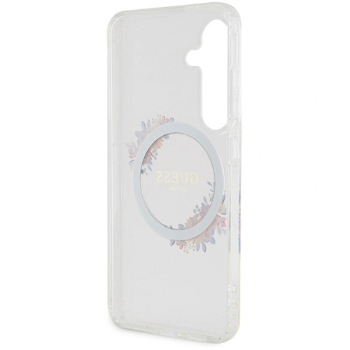 Kup Case Guess GUHMS24SHFWFCT Samsung Galaxy S24 Hardcase IML Blumenkranz MagSafe transparent - GUE3358 - {ean13} - Sklep Home Screen