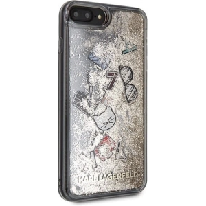 Kup Karl Lagerfeld KLHCI8LKSICGO iPhone 7/8 Plus złoty/gold hard case Iconic Liquid Glitter - KLD093GLD - {ean13} - Sklep Home Screen