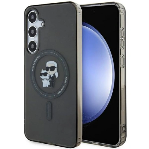 Buy Karl Lagerfeld KLHMS24MHGKCNOK Samsung Galaxy S24+ Plus hardcase IML Karl&Choupette Glitter MagSafe black - KLD1930 - {ean13} - Home Screen Store Europe