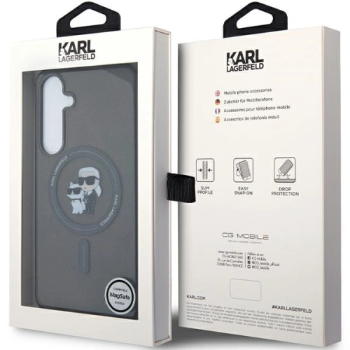 Buy Karl Lagerfeld KLHMS24MHGKCNOK Samsung Galaxy S24+ Plus hardcase IML Karl&Choupette Glitter MagSafe black - KLD1930 - {ean13} - Home Screen Store Europe