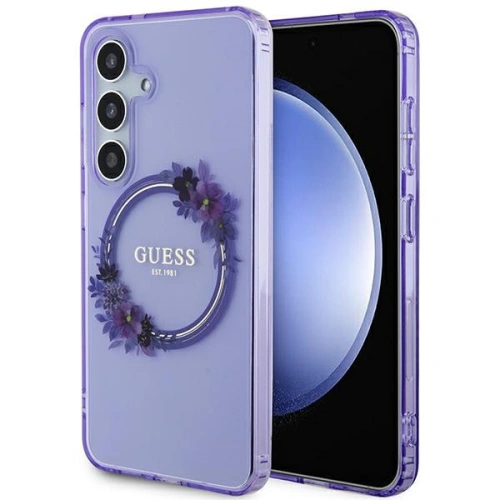 Kup Etui Guess GUHMS24SHFWFCU Samsung Galaxy S24 hardcase IML Flori Coroană MagSafe violet/purple - GUE3359 - {ean13} - Sklep Home Screen