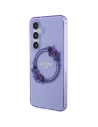 Buy Guess GUHMS24SHFWFCU Samsung Galaxy S24 hardcase IML Flowers Wreath MagSafe purple - GUE3359 - {ean13} - Home Screen Store Europe