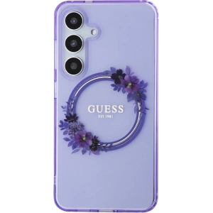 Kup Etui Guess GUHMS24SHFWFCU Samsung Galaxy S24 hardcase IML Flowers Wreath MagSafe fioletowy/purple - GUE3359 - {ean13} - Sklep Home Screen